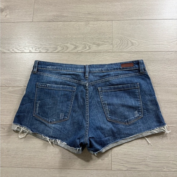 Blank NYC Fulton Distressed Roll Up Denim Shorts - Picture 3 of 15